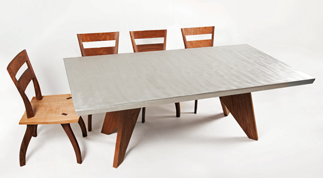 custom zinc top table
