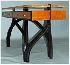 Cherry and ebony handmade desk